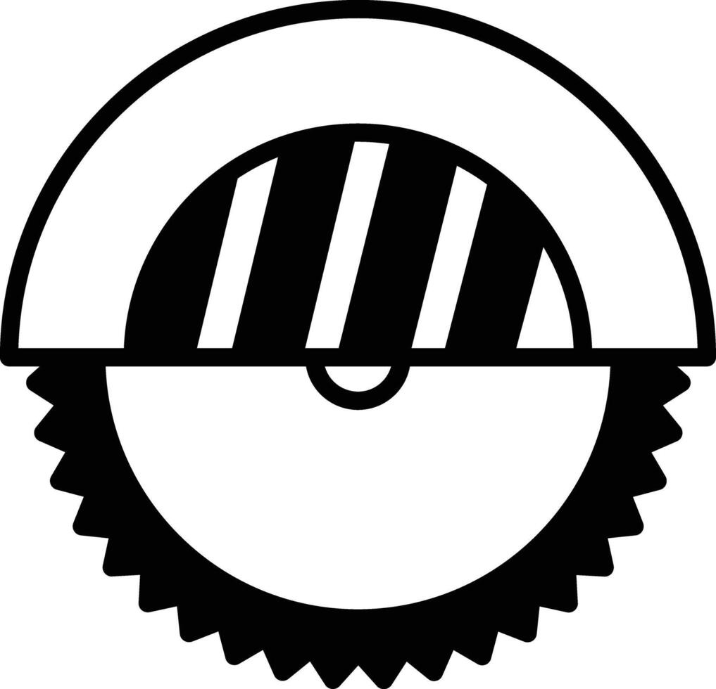 Circular Saw glyph and line vector illustration