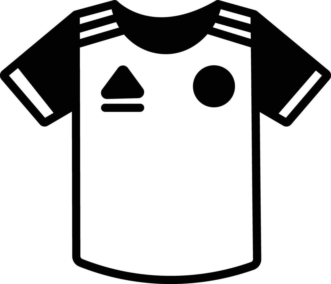 Soccer Jersey glyph and line vector illustration