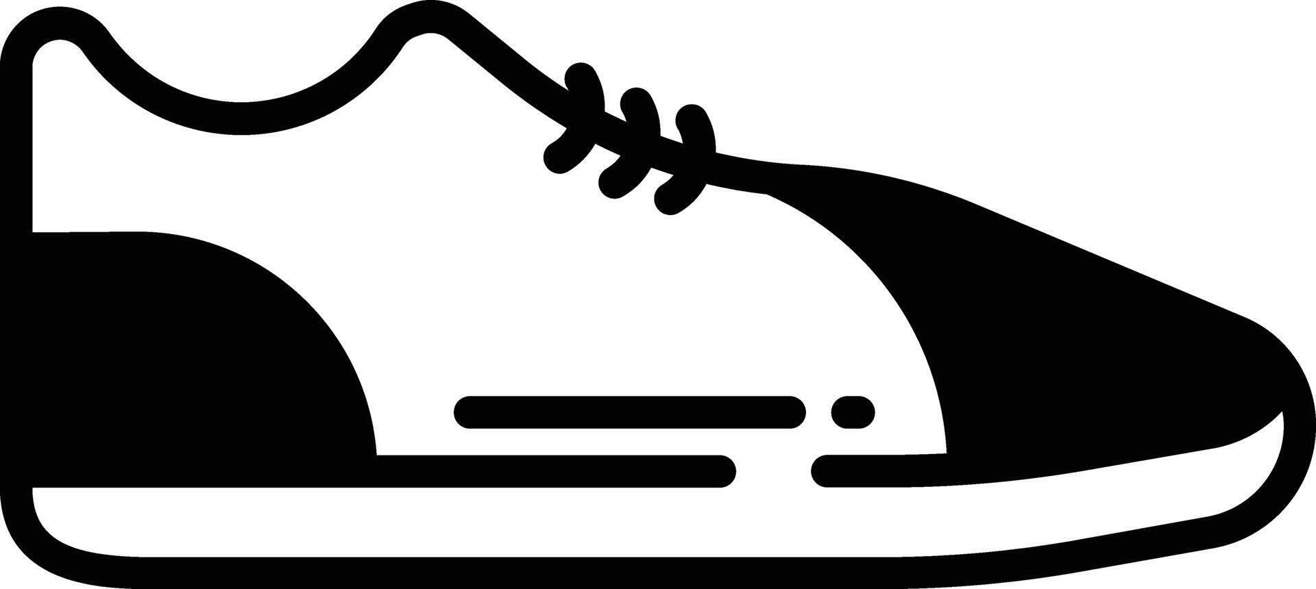Sneaker glyph and line vector illustration