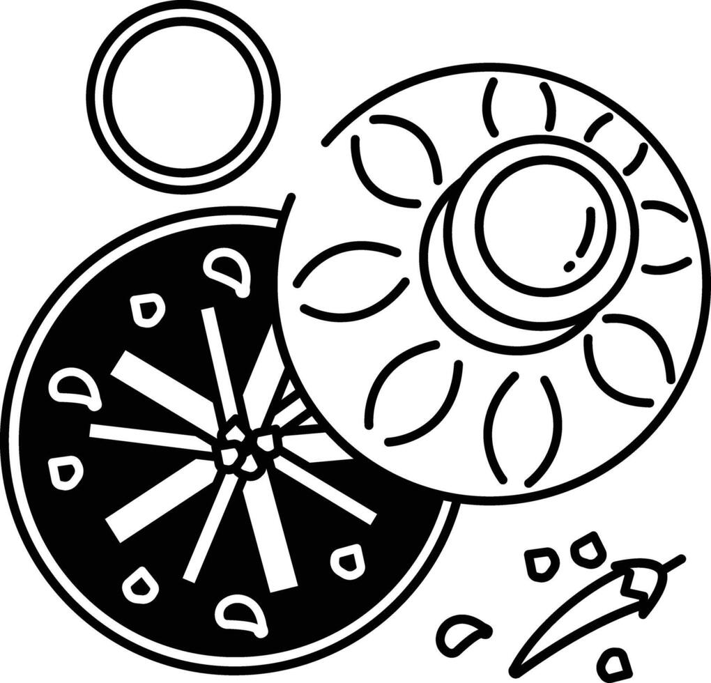 Tagine glyph and line vector illustration