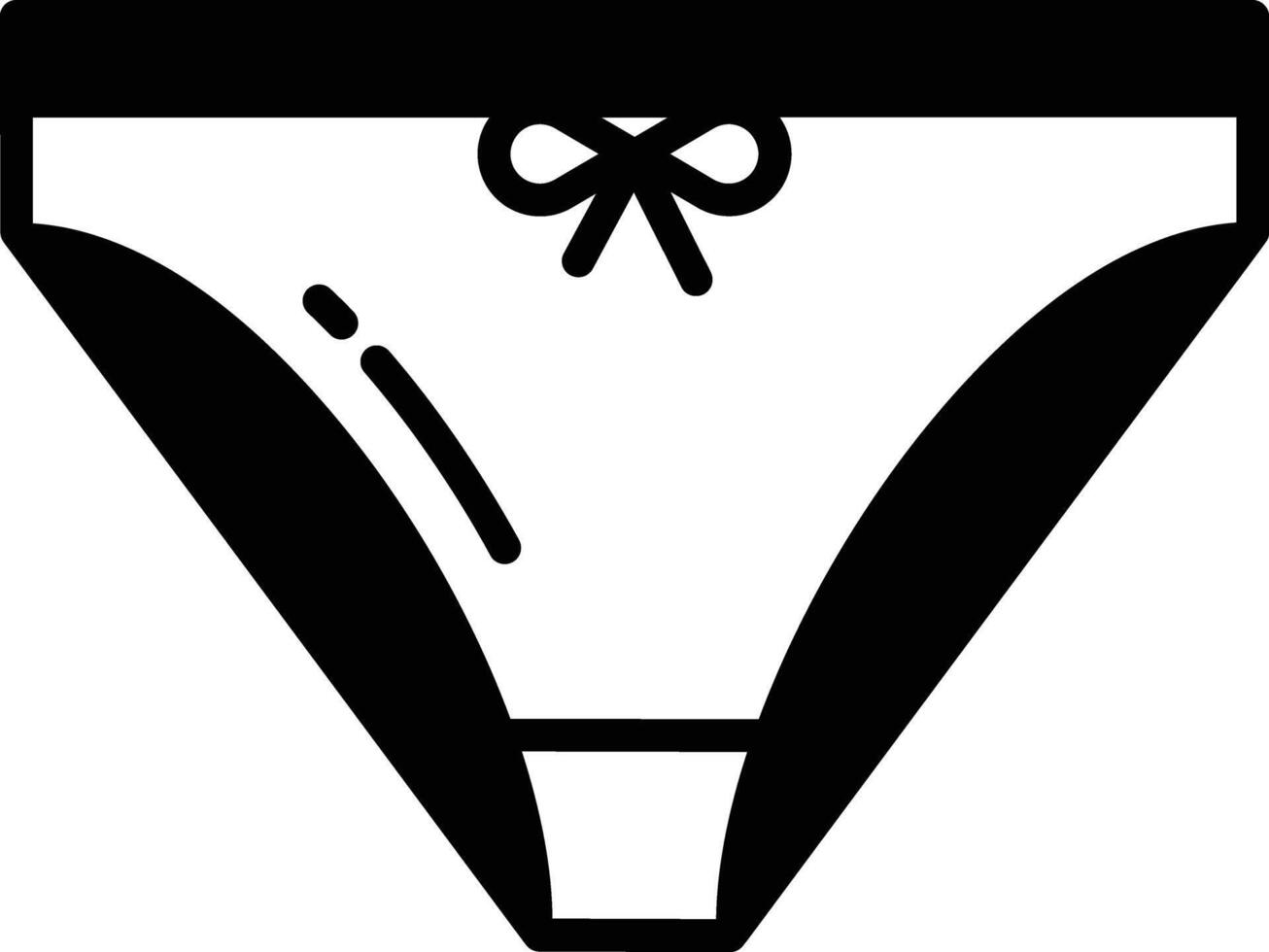 Panties glyph and line vector illustration