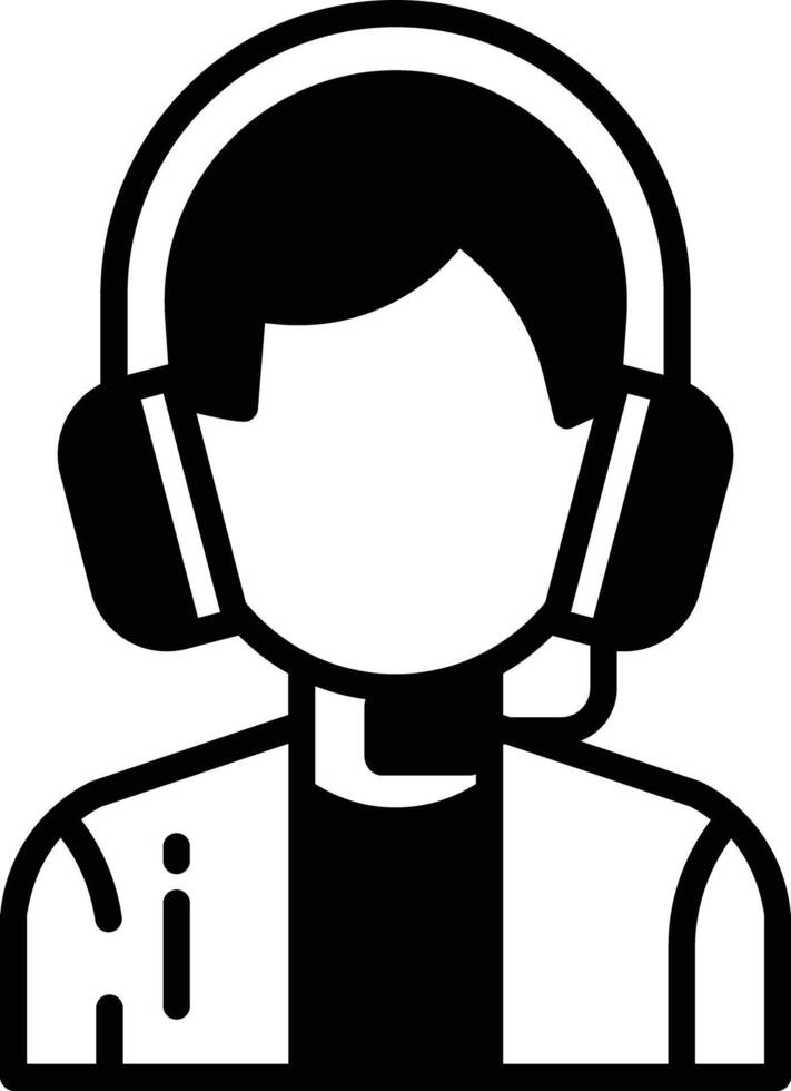Customer Service glyph and line vector illustration