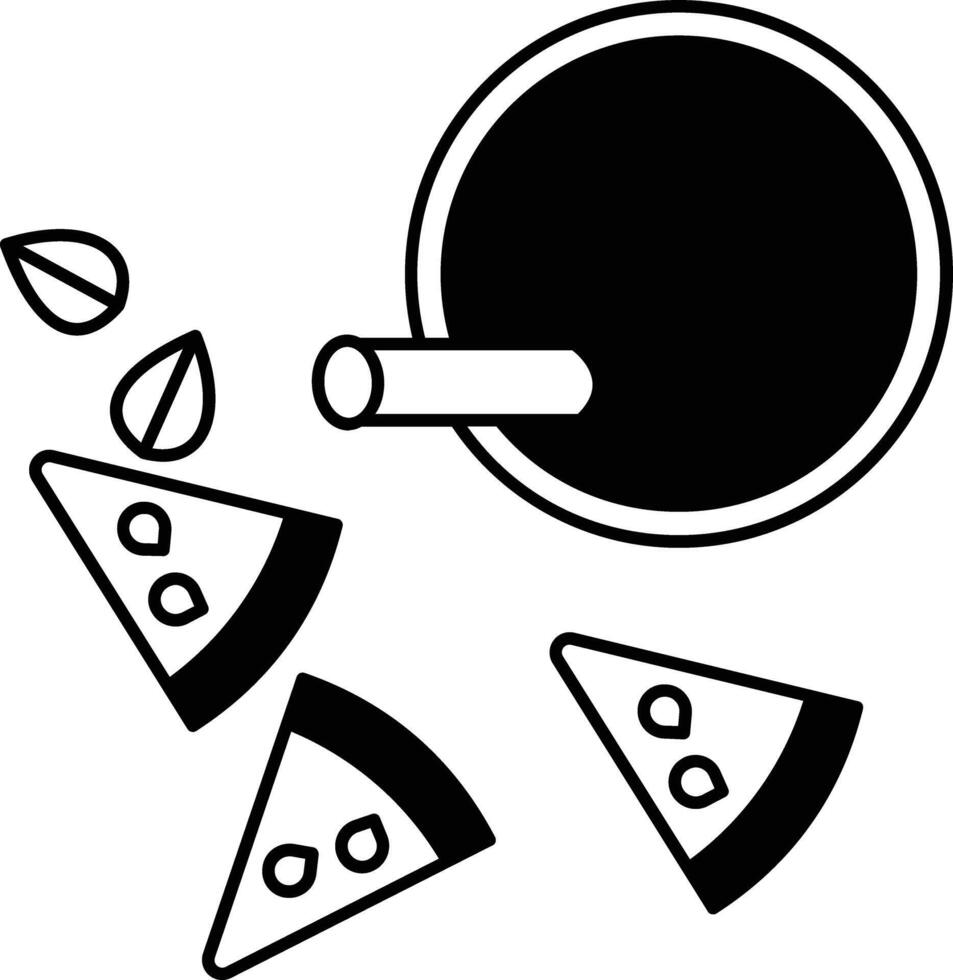Watermelon juice glyph and line vector illustration