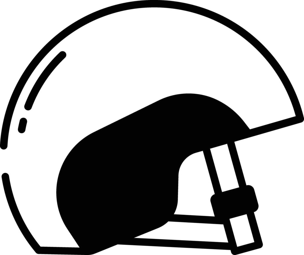 Helmet glyph and line vector illustration