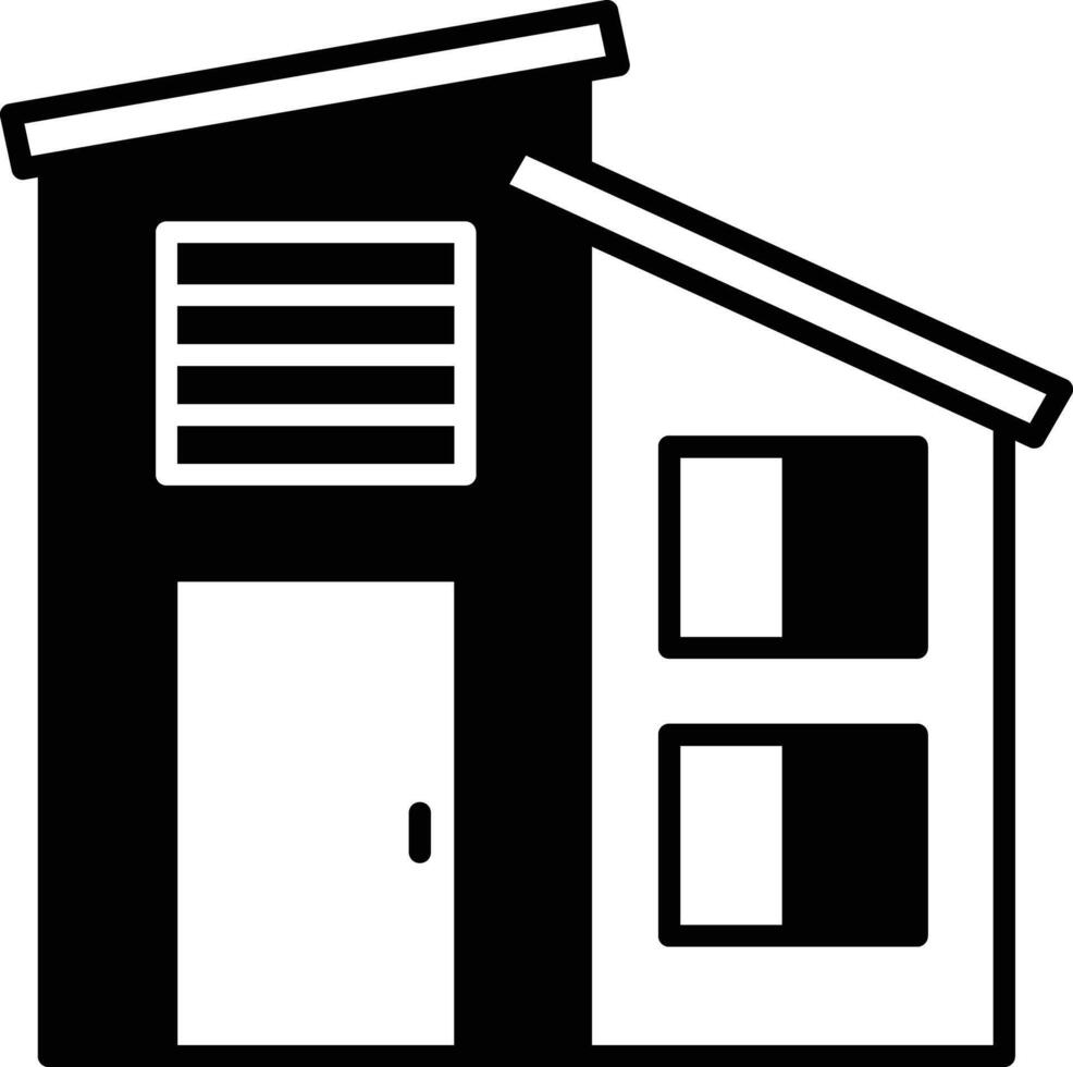 House glyph and line vector illustration