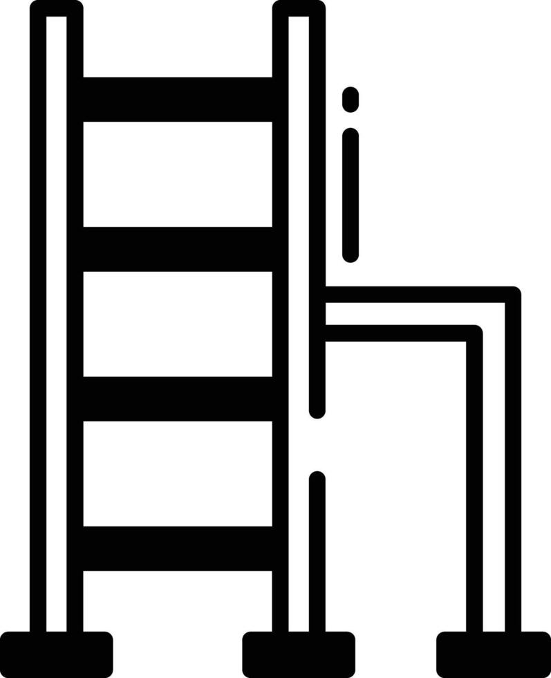 Gym Bars glyph and line vector illustration