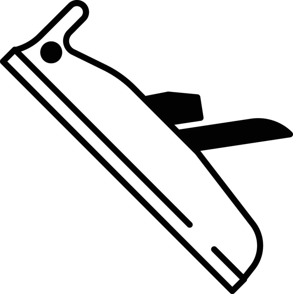 Planer glyph and line vector illustration