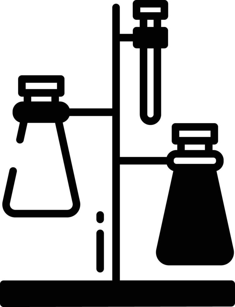 Experiments glyph and line vector illustration