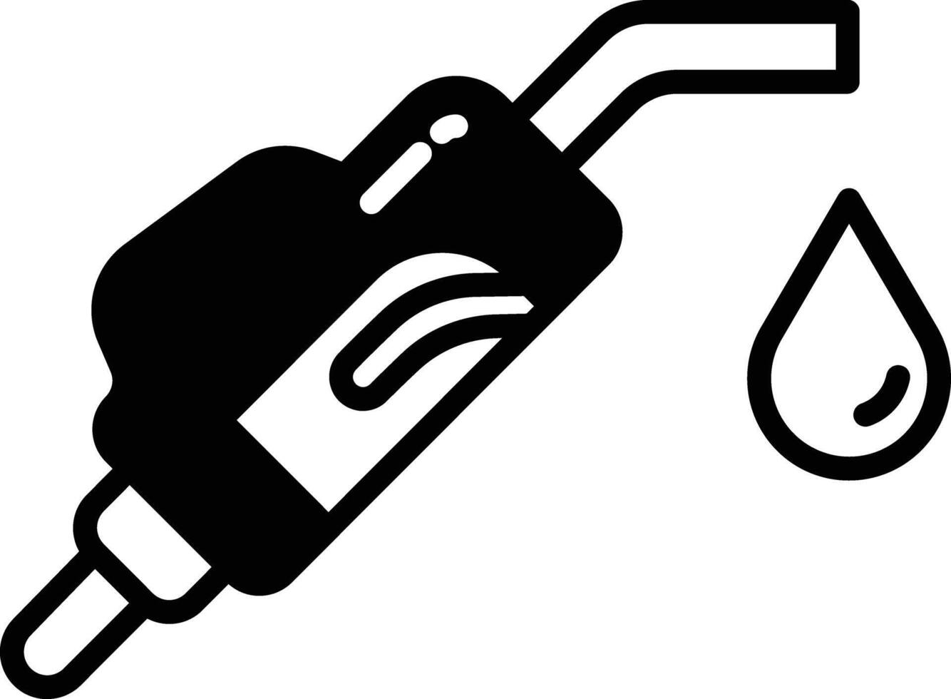 Petroleum glyph and line vector illustration