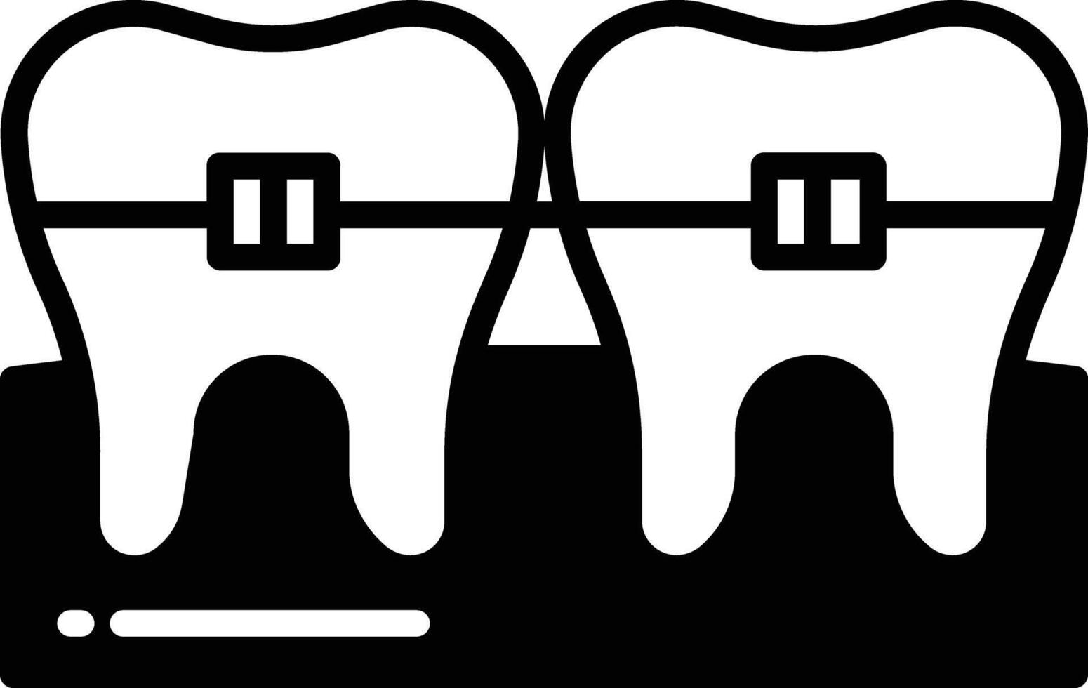 Braces  glyph and line vector illustration