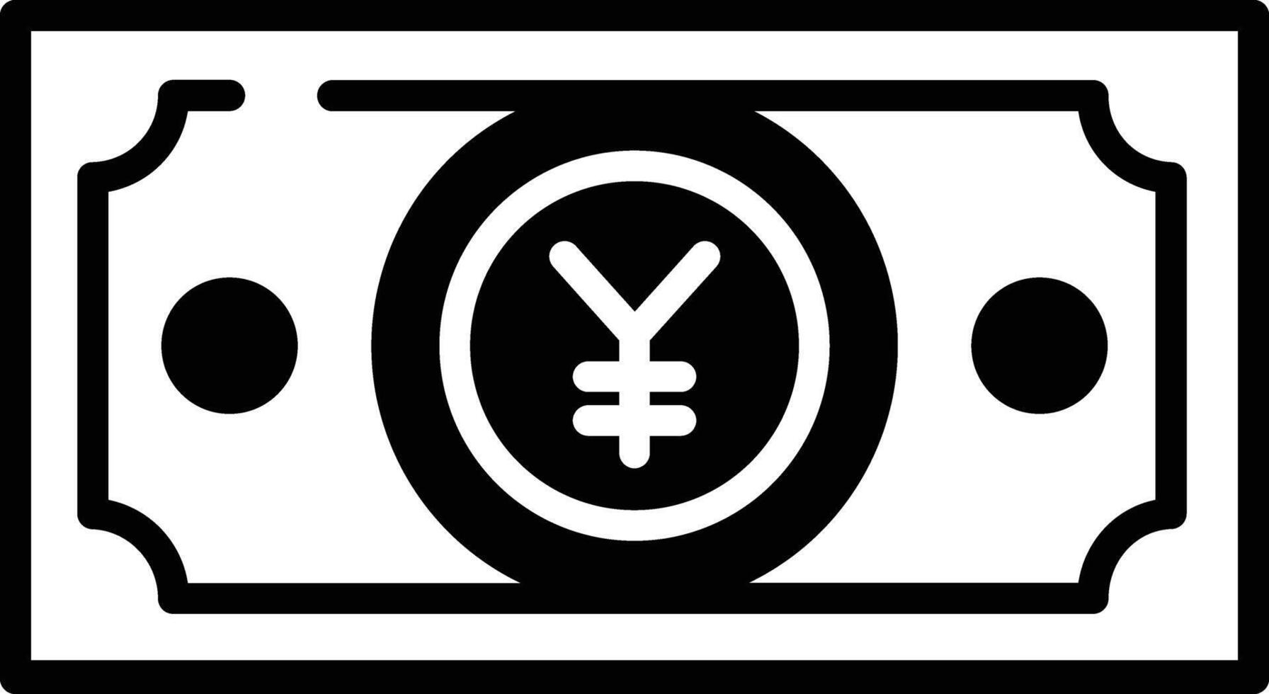 Yen glyph and line vector illustration