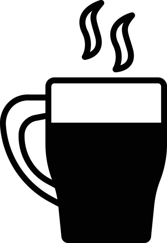 Coffee Cup glyph and line vector illustration