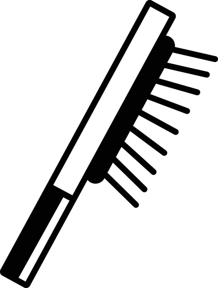 Hair Brush glyph and line vector illustration