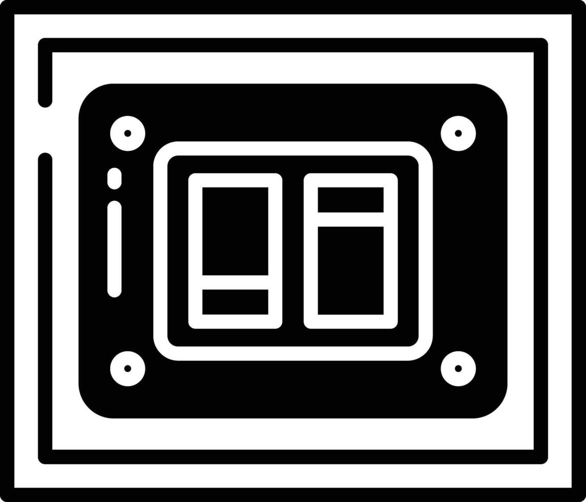 Switch glyph and line vector illustration