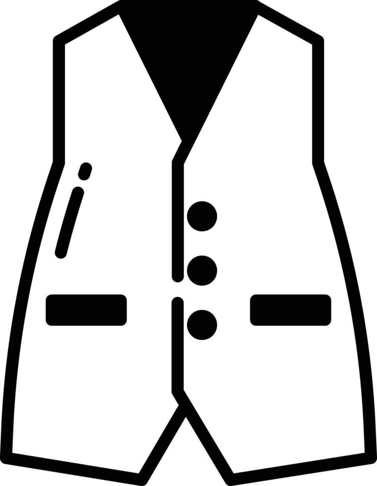 Vest glyph and line vector illustration