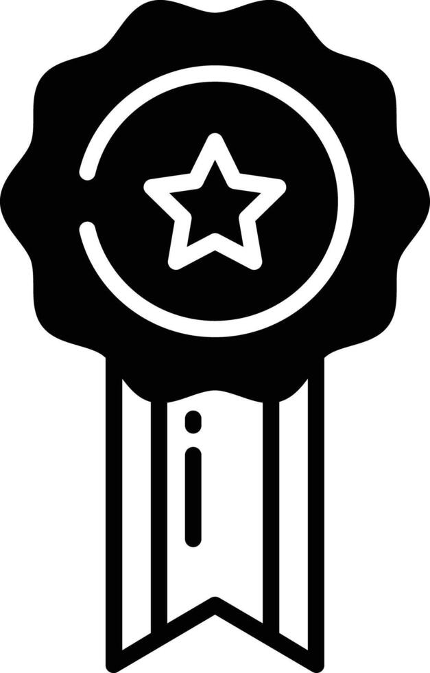 badge glyph and line vector illustration