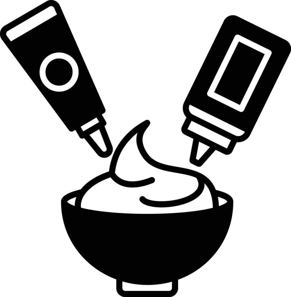 Hair Dye glyph and line vector illustration