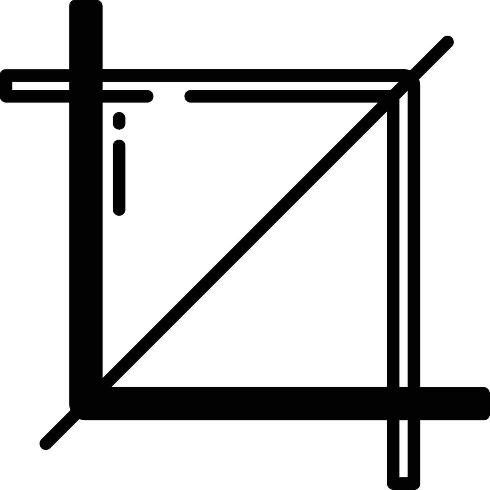 crop glyph and line vector illustration