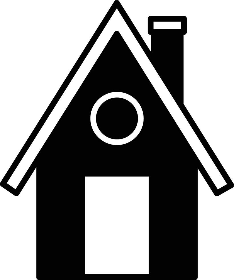 House glyph and line vector illustration
