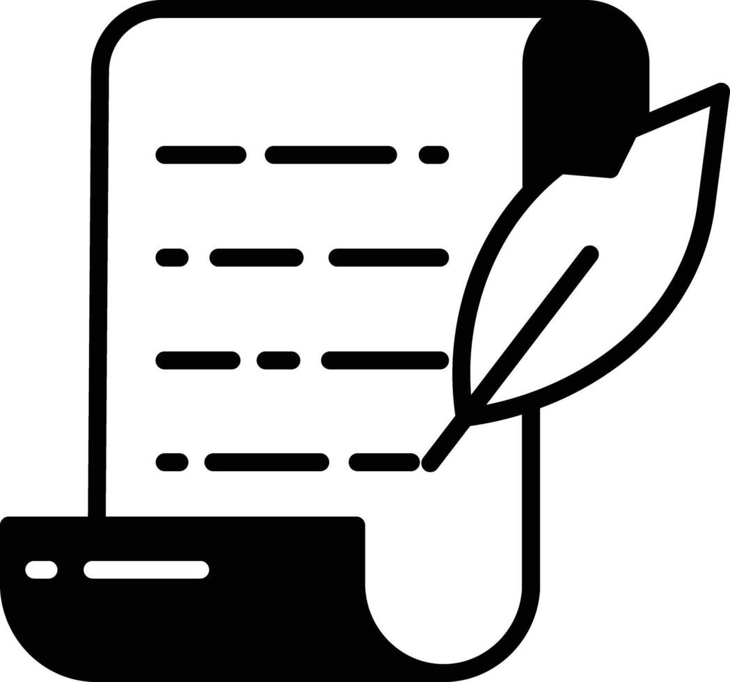 calligraphy glyph and line vector illustration