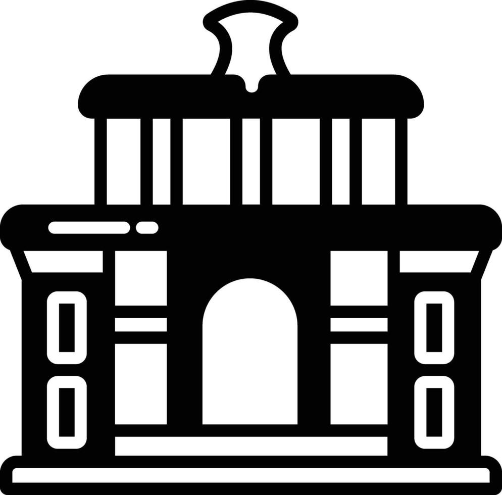 Vase glyph and line vector illustration