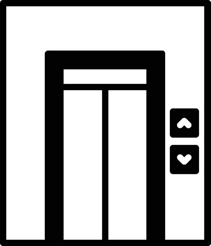 Elevator glyph and line vector illustration