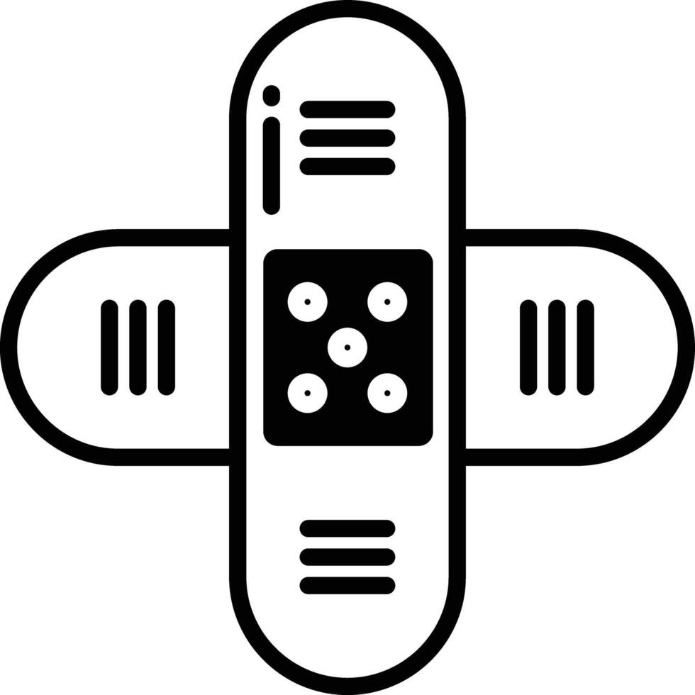 Bandage glyph and line vector illustration