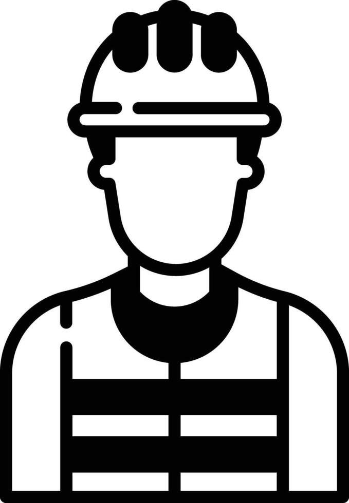 Electrician glyph and line vector illustration