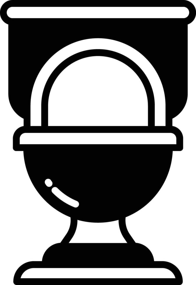 Toilet Commode glyph and line vector illustration