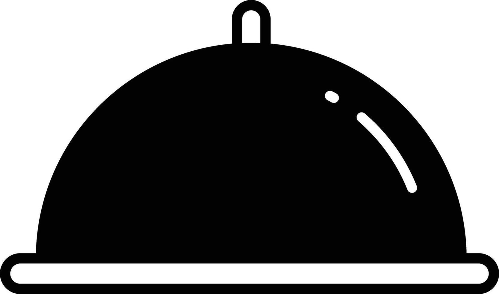 cooking lid glyph and line vector illustration