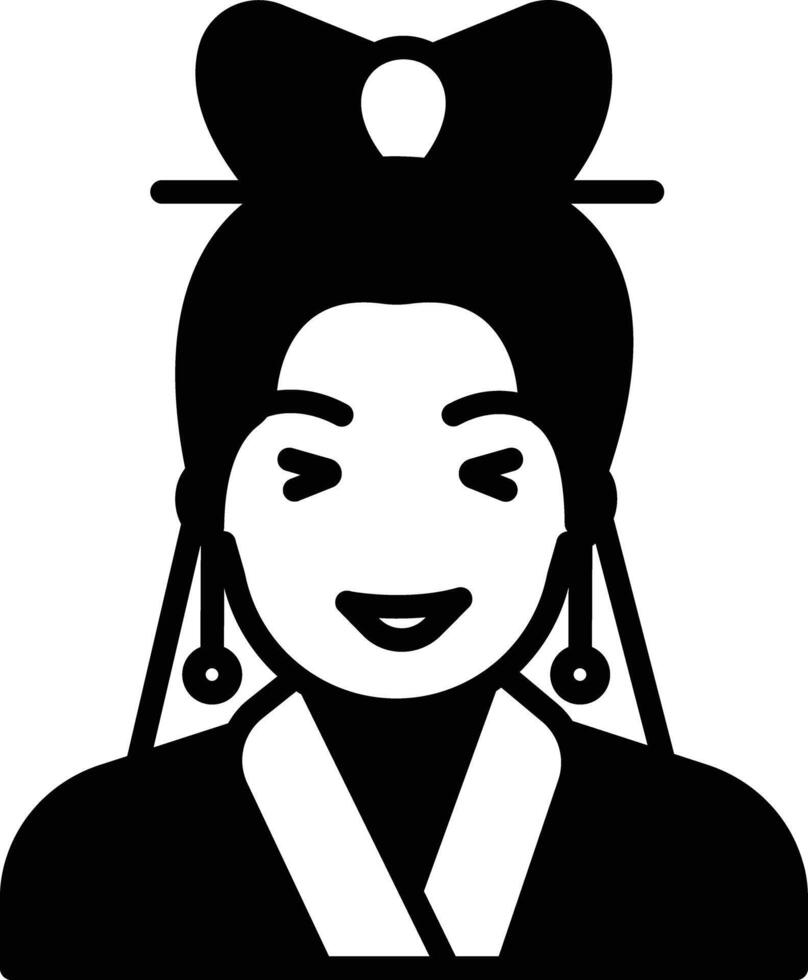 Women glyph and line vector illustration