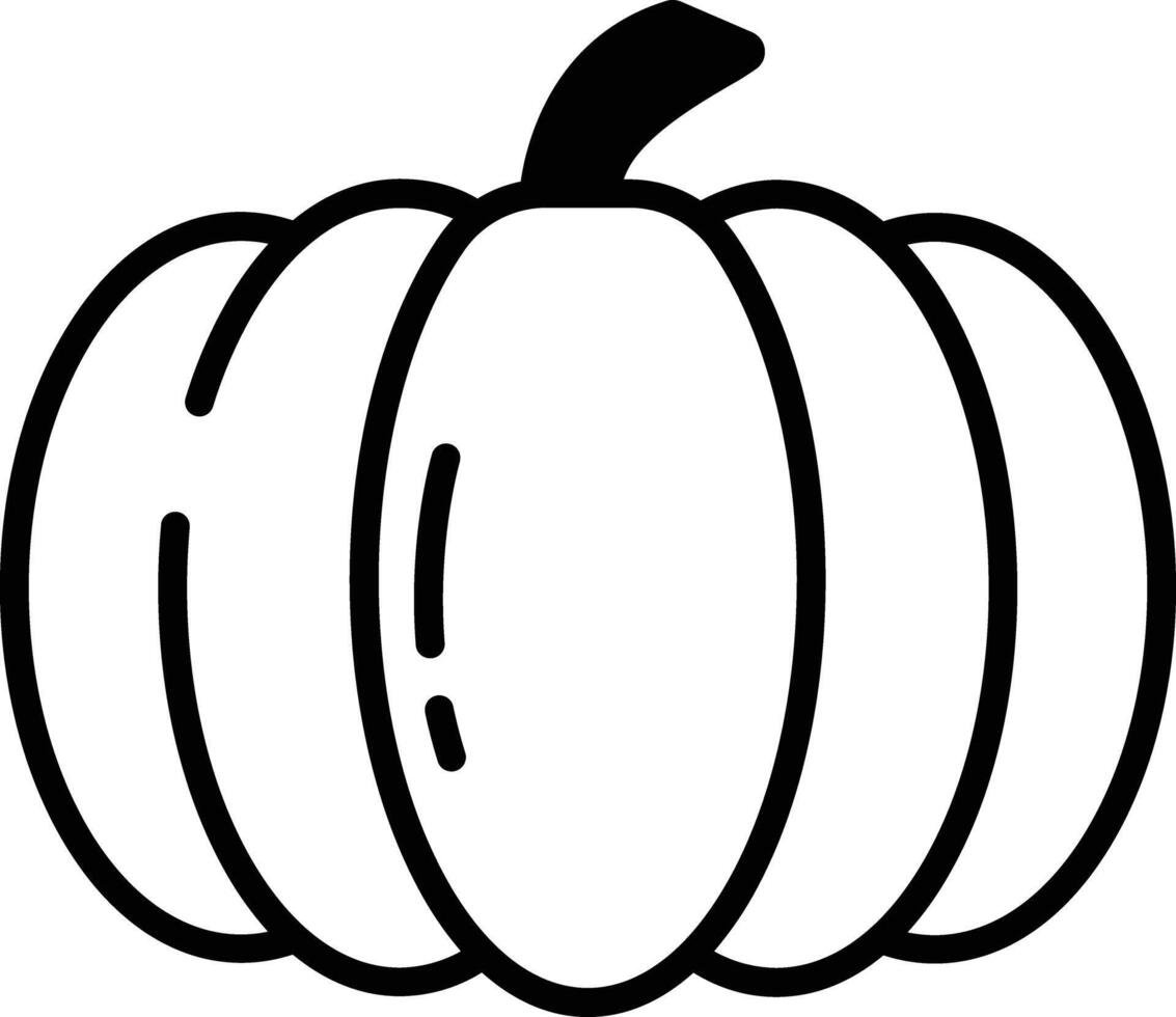 pumkin glyph and line vector illustration