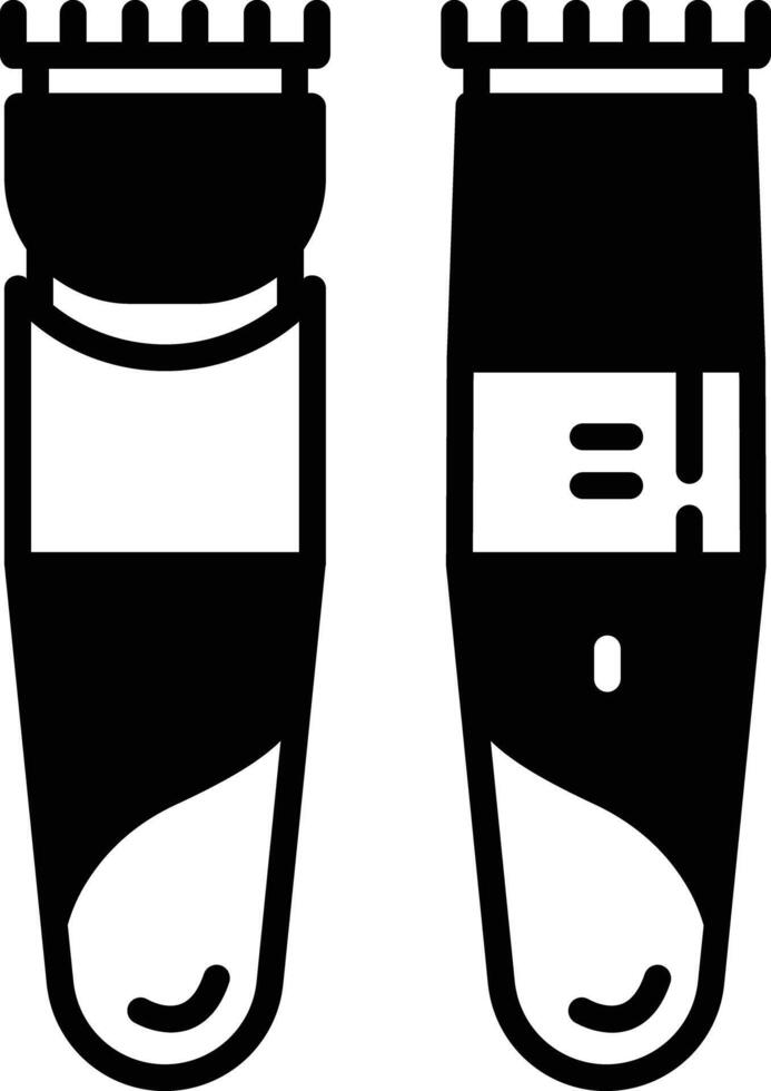Trimmer glyph and line vector illustrations