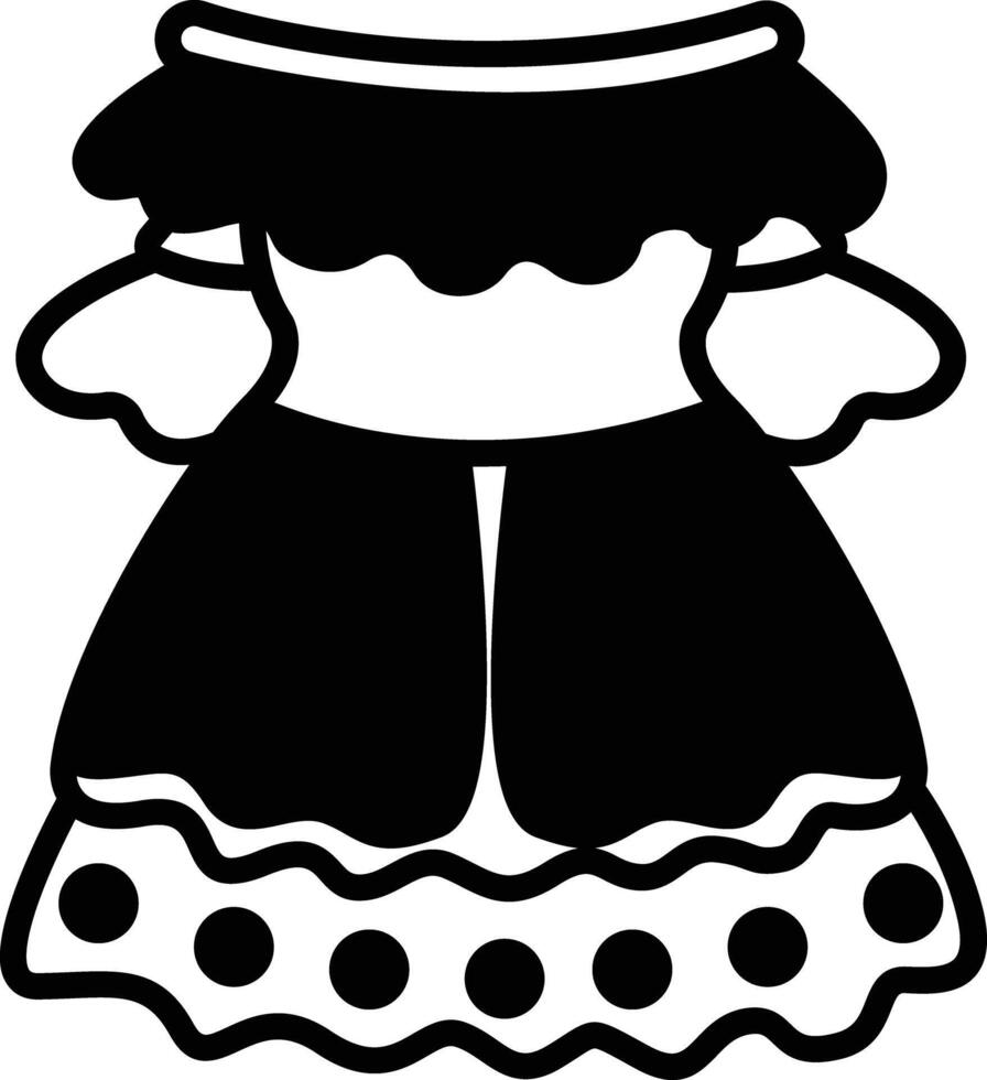 dress glyph and line vector illustration