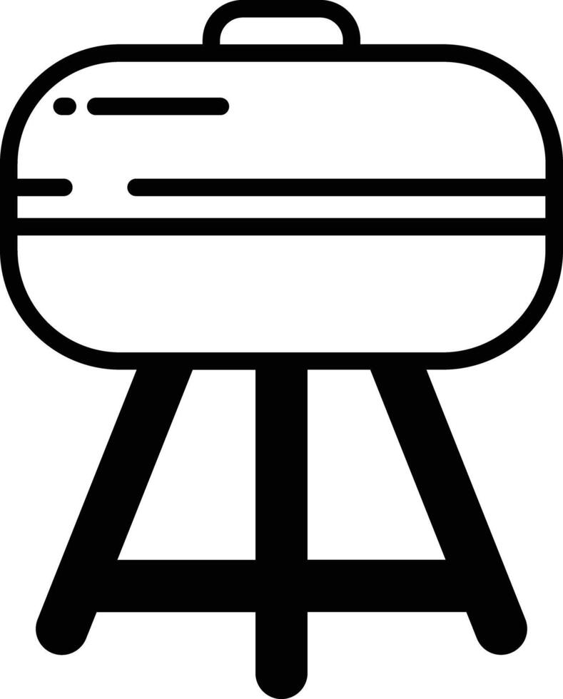 Bbq glyph and line vector illustration