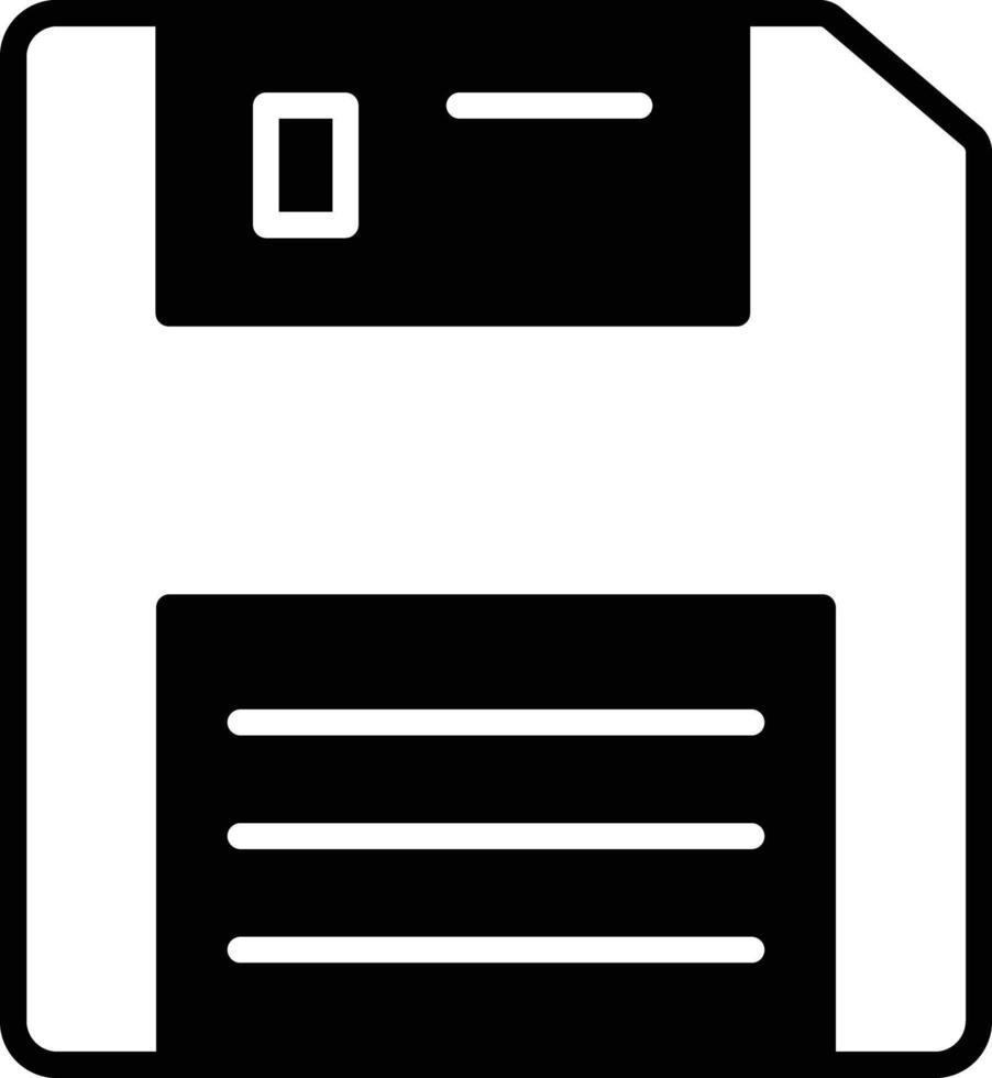 Floppy glyph and line vector illustration