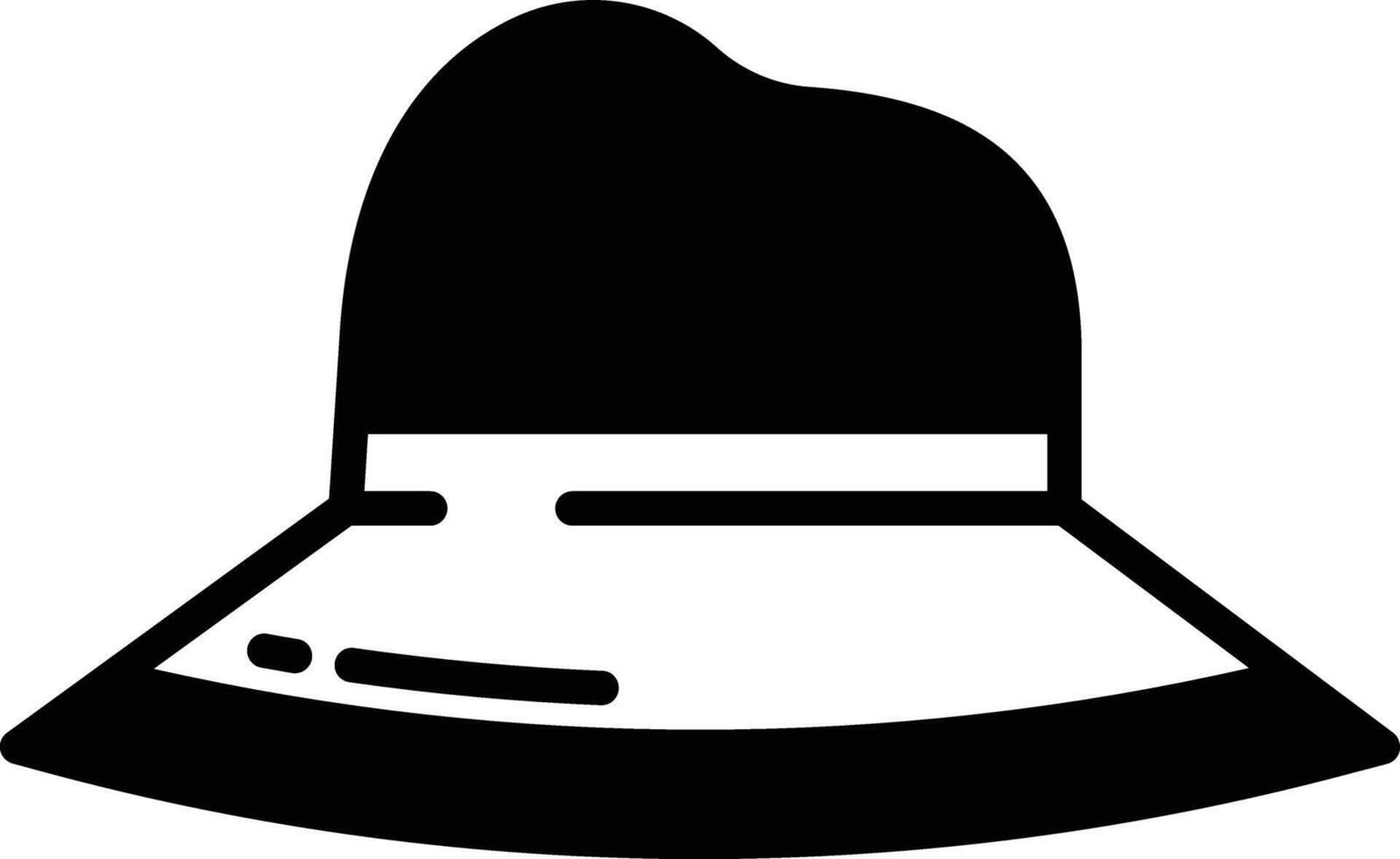 Hat glyph and line vector illustration