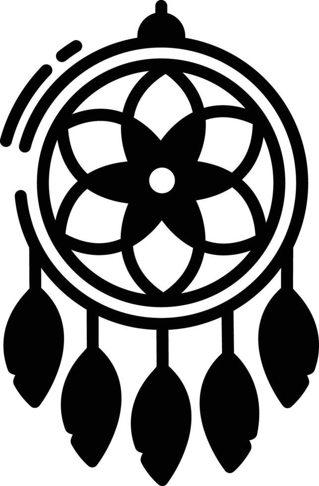 Dream Catcher glyph and line vector illustration
