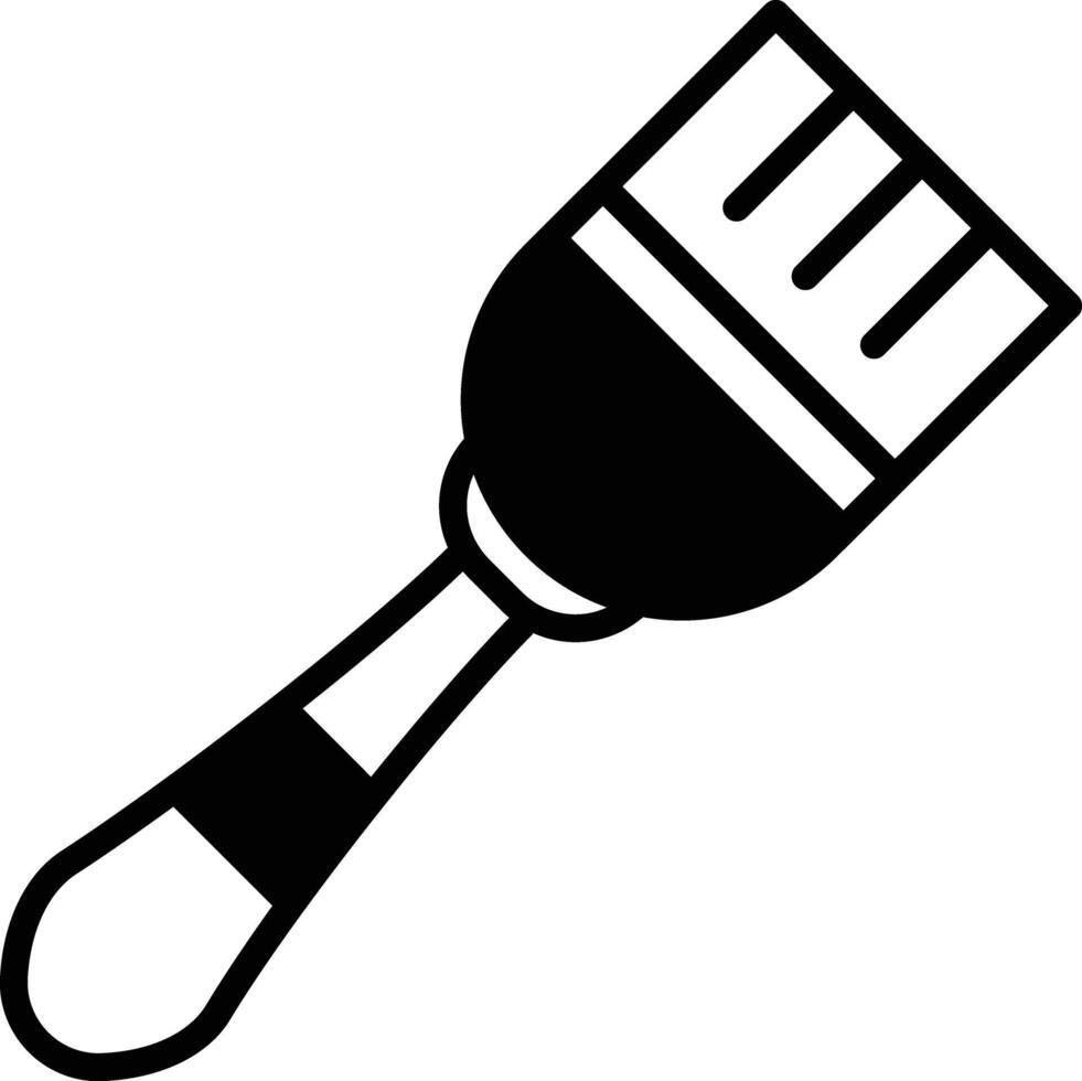 brush glyph and line vector illustration