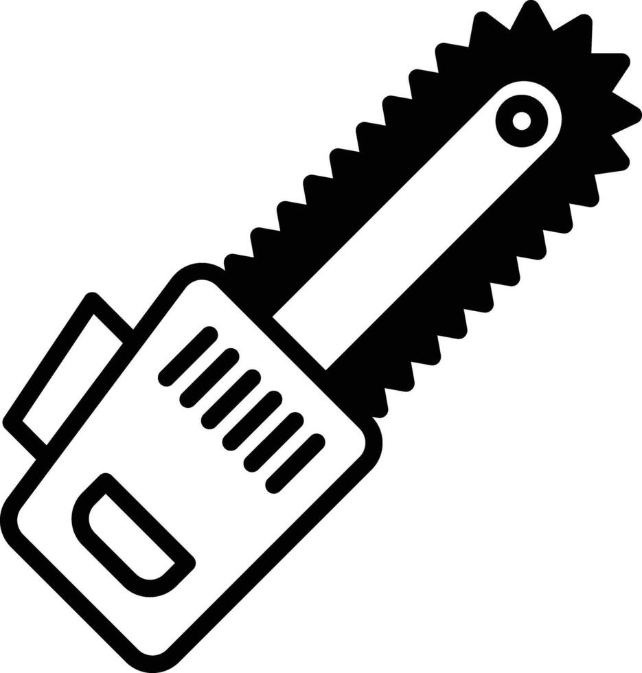 Saw Machine glyph and line vector illustration