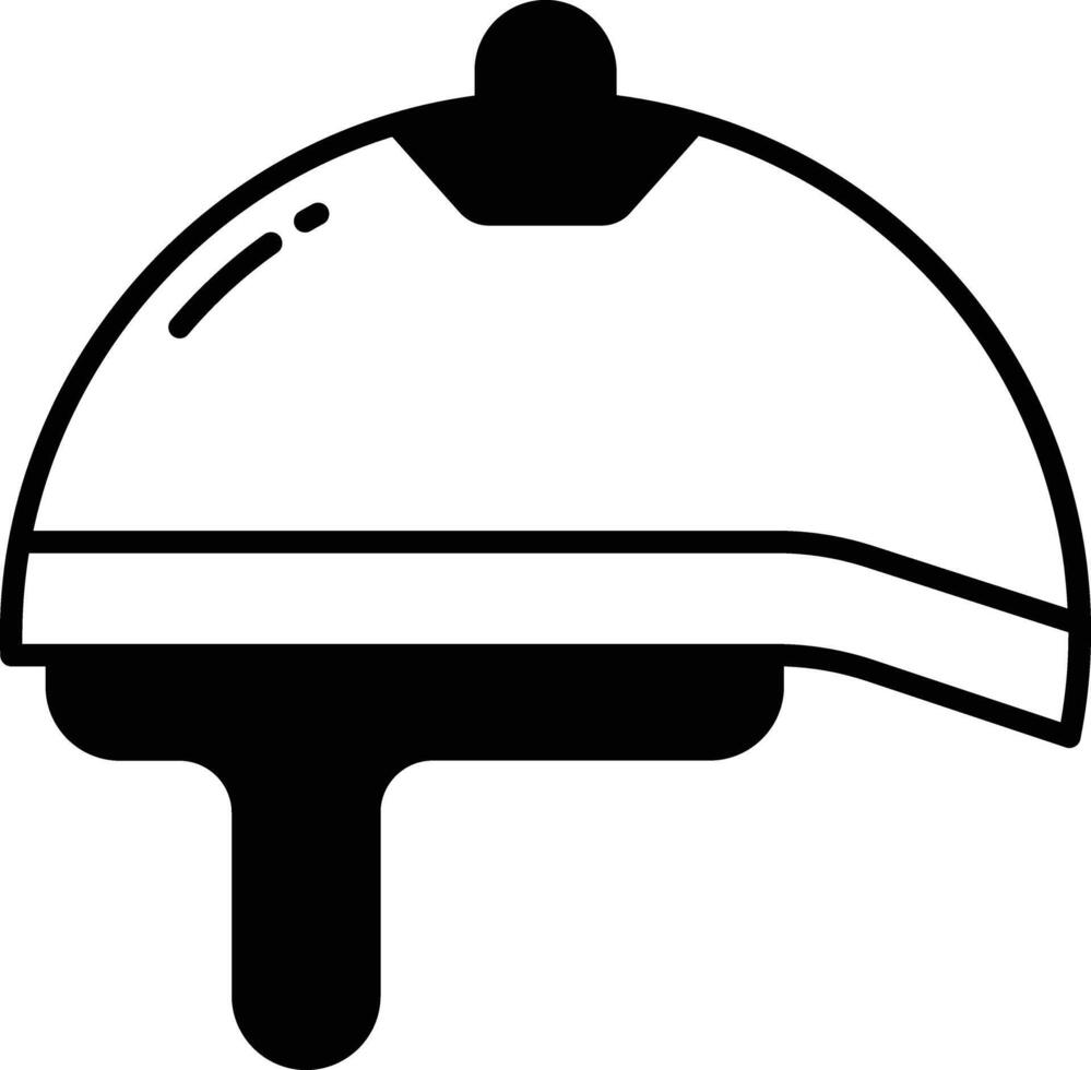 Helmet glyph and line vector illustration