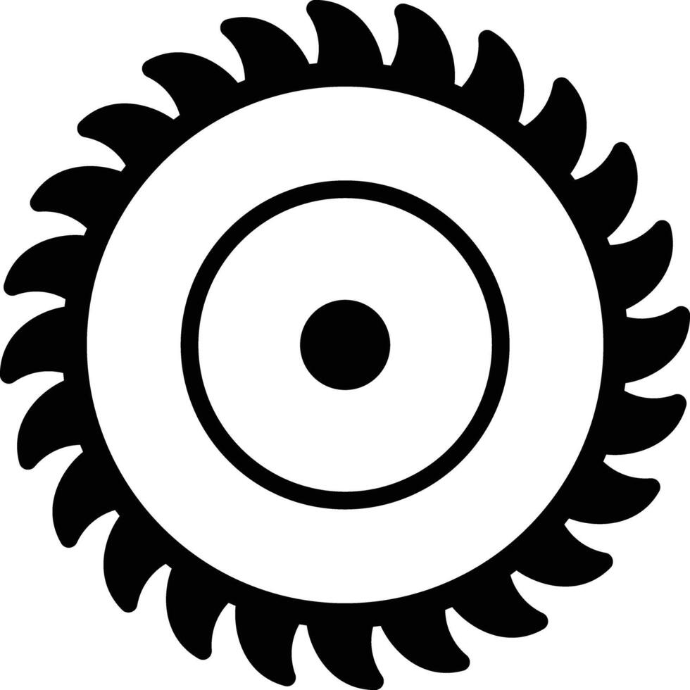 Circular Saw glyph and line vector illustration