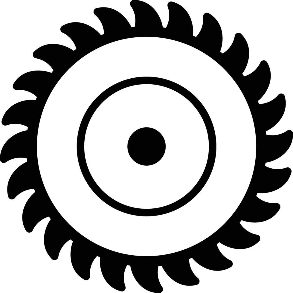 Circular Saw glyph and line vector illustration