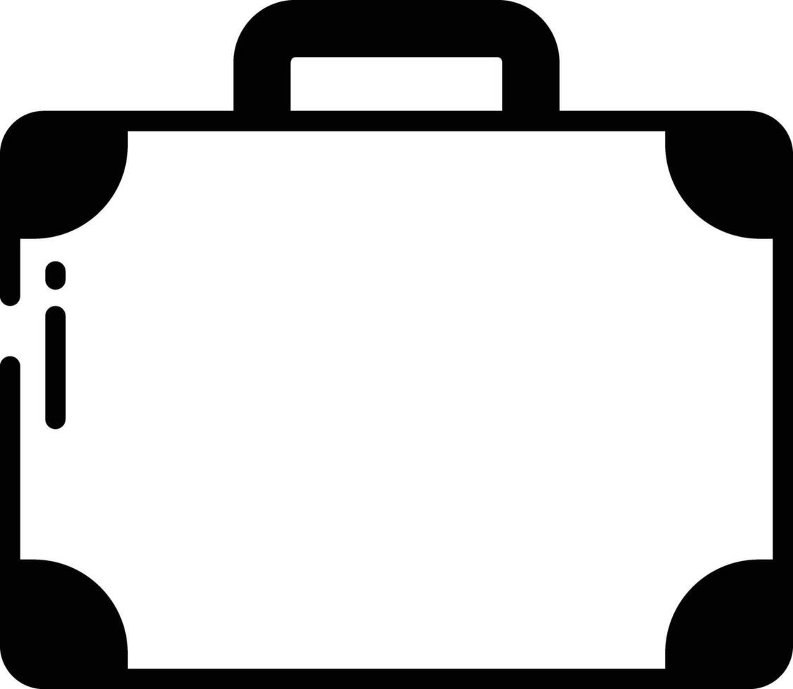 Suitcase glyph and line vector illustration