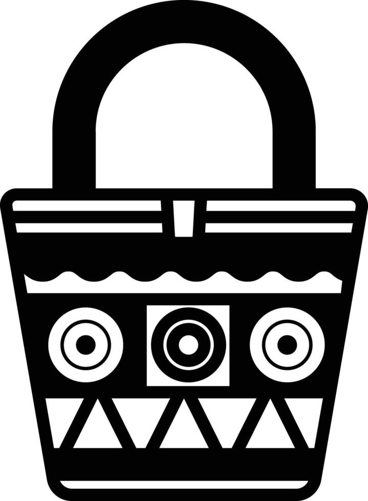 Bag glyph and line vector illustration