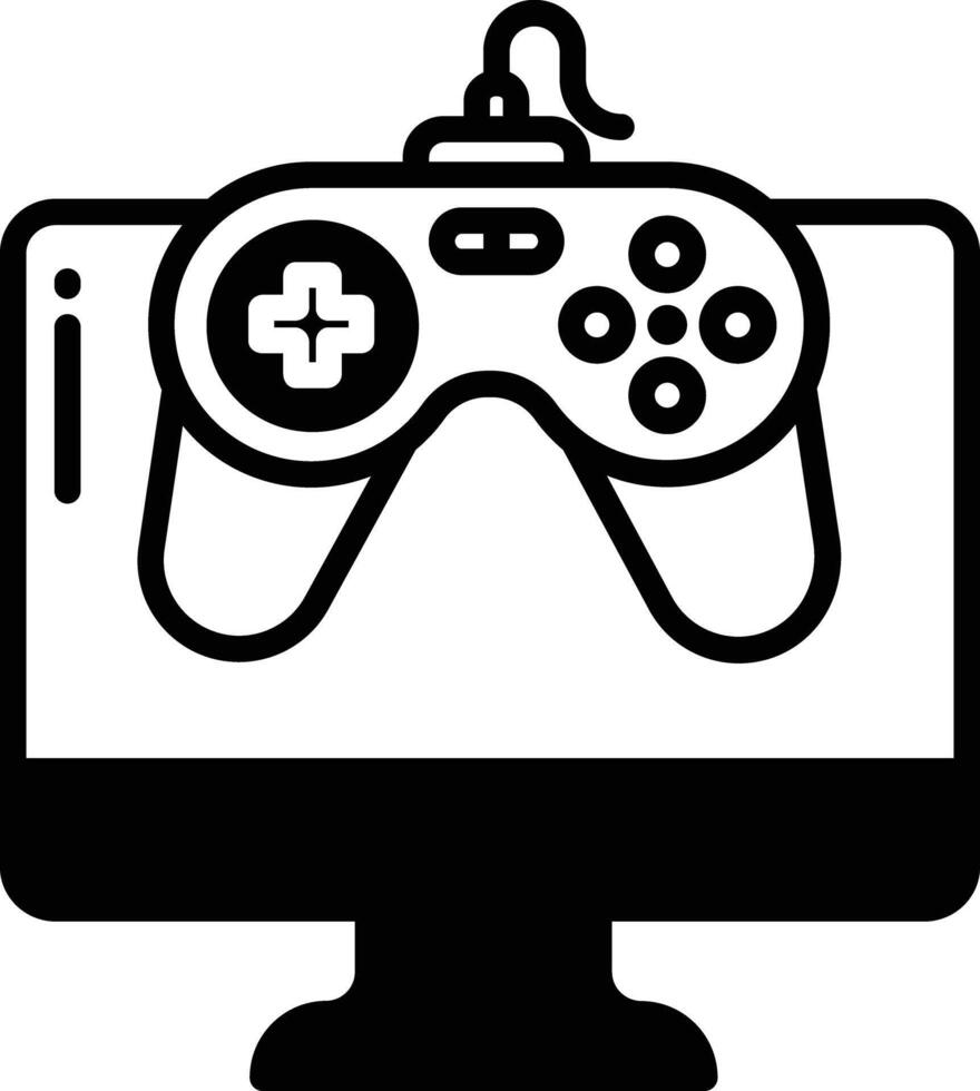 Game Development glyph and line vector illustration