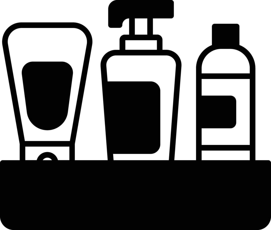 Shampoo glyph and line vector illustration