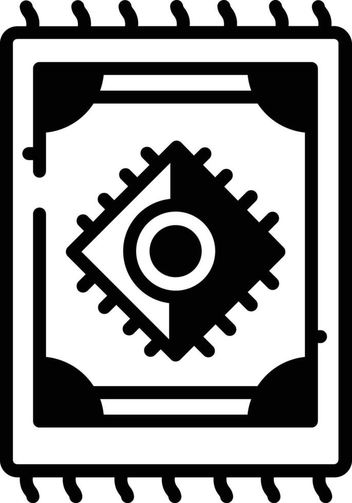 Carpet glyph and line vector illustration