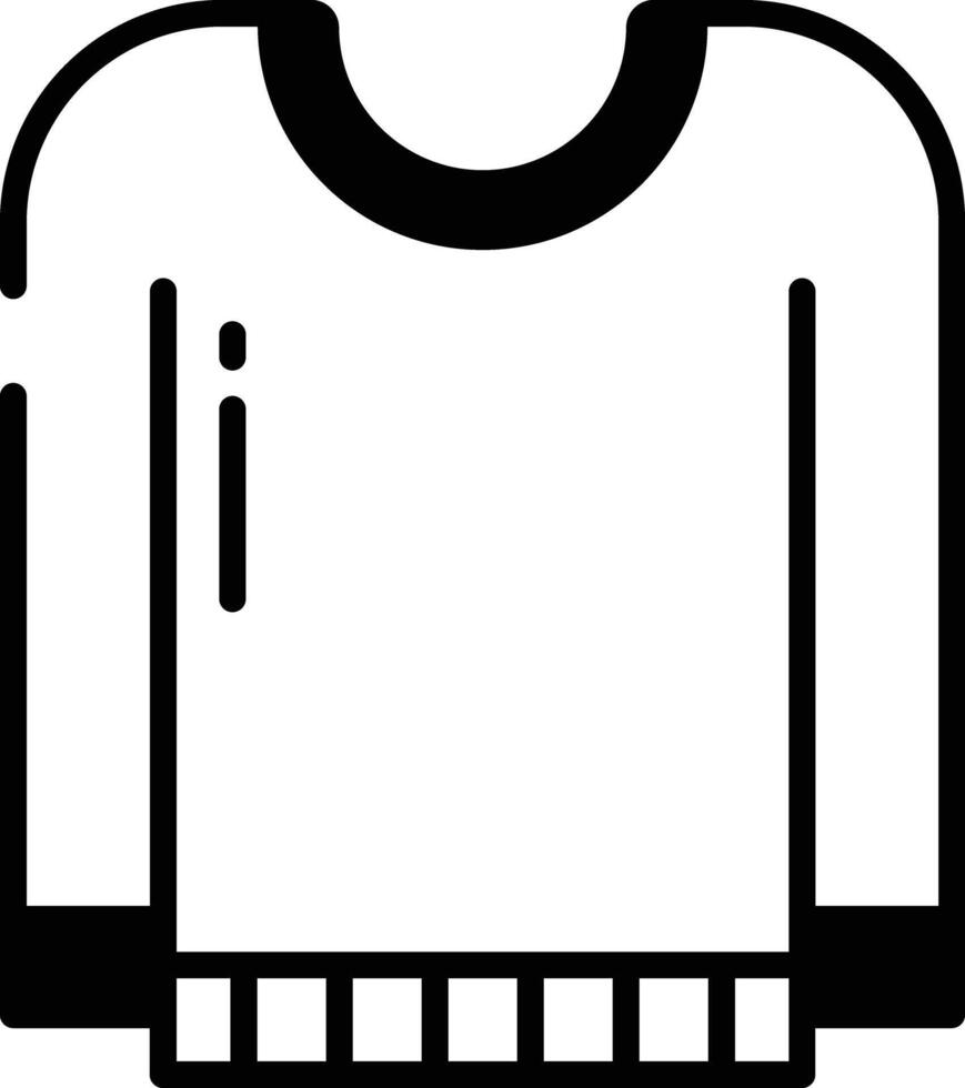 Sweater glyph and line vector illustration