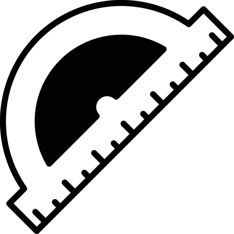 Measurement Tool glyph and line vector illustration
